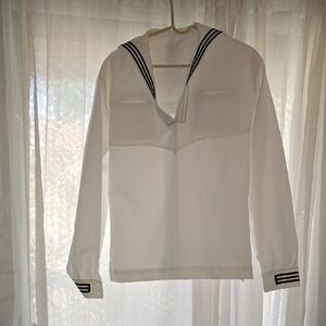 Navy Dress White Jumper Mens 44L